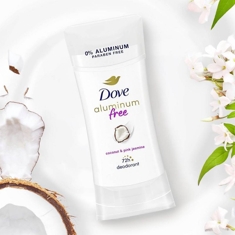 slide 4 of 6, Dove Beauty Coconut & Pink Jasmine Solid Deodorant Stick - Aluminum-Free 2.6oz, 2.6 oz