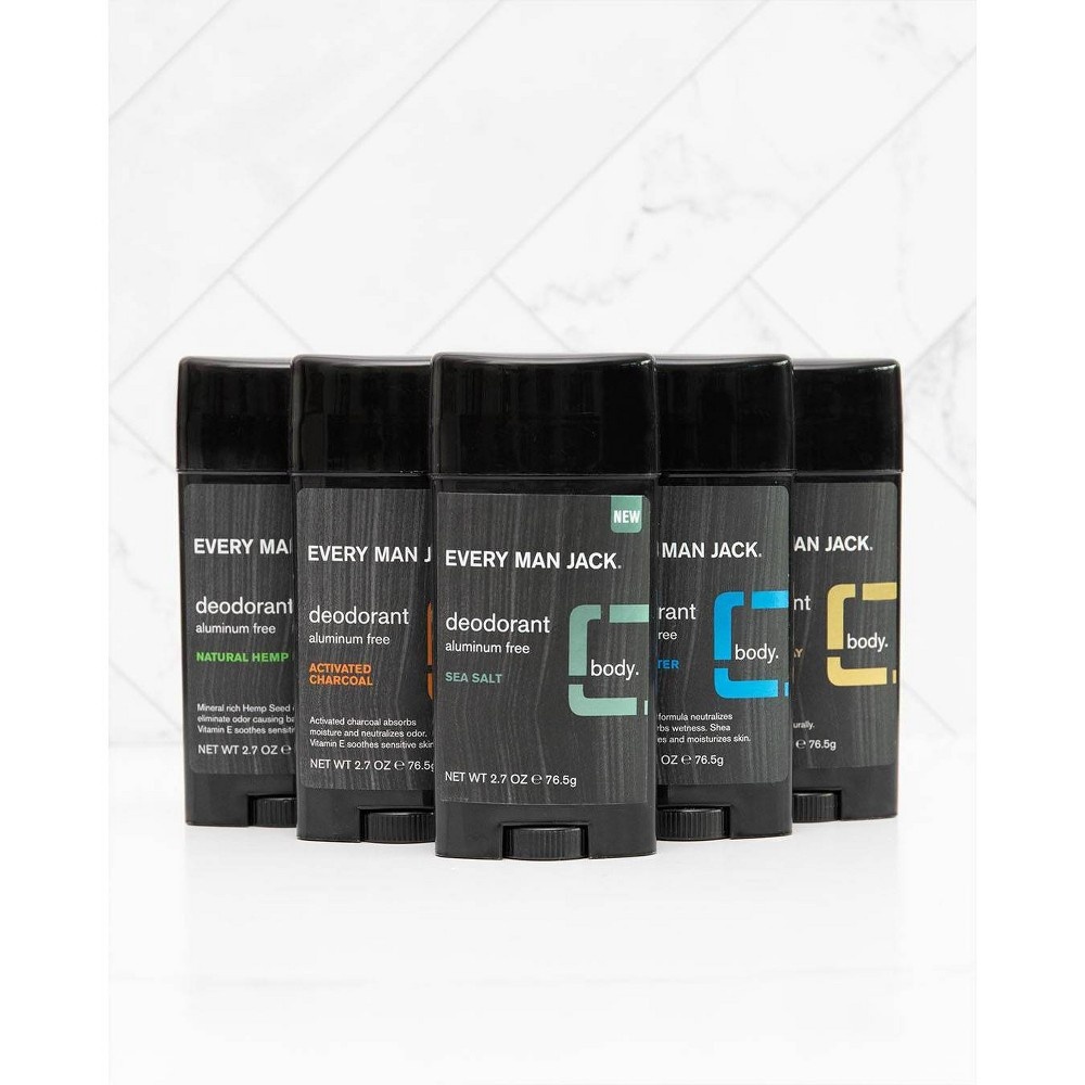 slide 6 of 7, Every Man Jack Men's Aluminum-Free Activated Charcoal Deodorant with Vitamin E, 2.7 oz