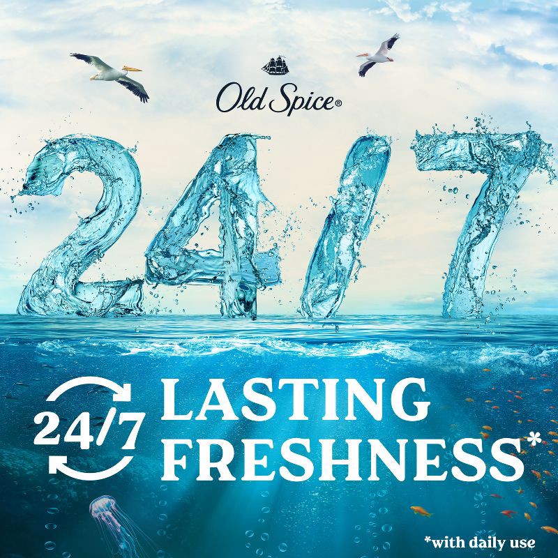 slide 5 of 10, Old Spice Men's Deep Sea with Ocean Elements Antiperspirant & Deodorant - 2.6oz, 2.6 oz