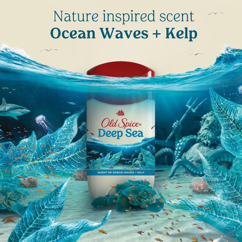 slide 6 of 10, Old Spice Men's Deep Sea with Ocean Elements Antiperspirant & Deodorant - 2.6oz, 2.6 oz