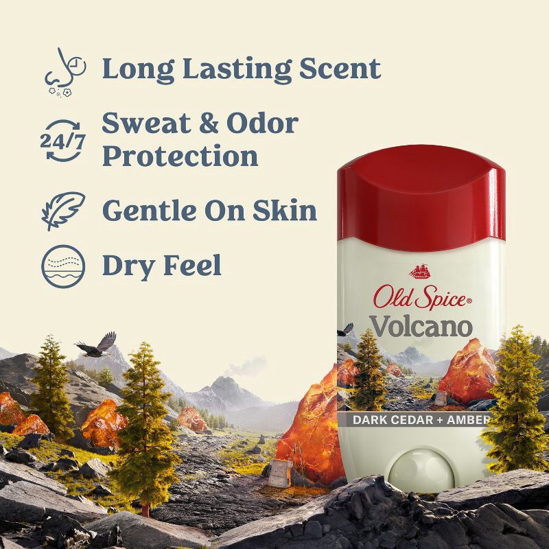 slide 3 of 9, Old Spice Men's Volcano with Charcoal Antiperspirant & Deodorant - 2.6oz, 2.6 oz
