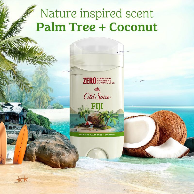 slide 6 of 9, Old Spice Men's Deodorant Fiji with Palm Tree - Aluminum-Free 3oz, 3 oz