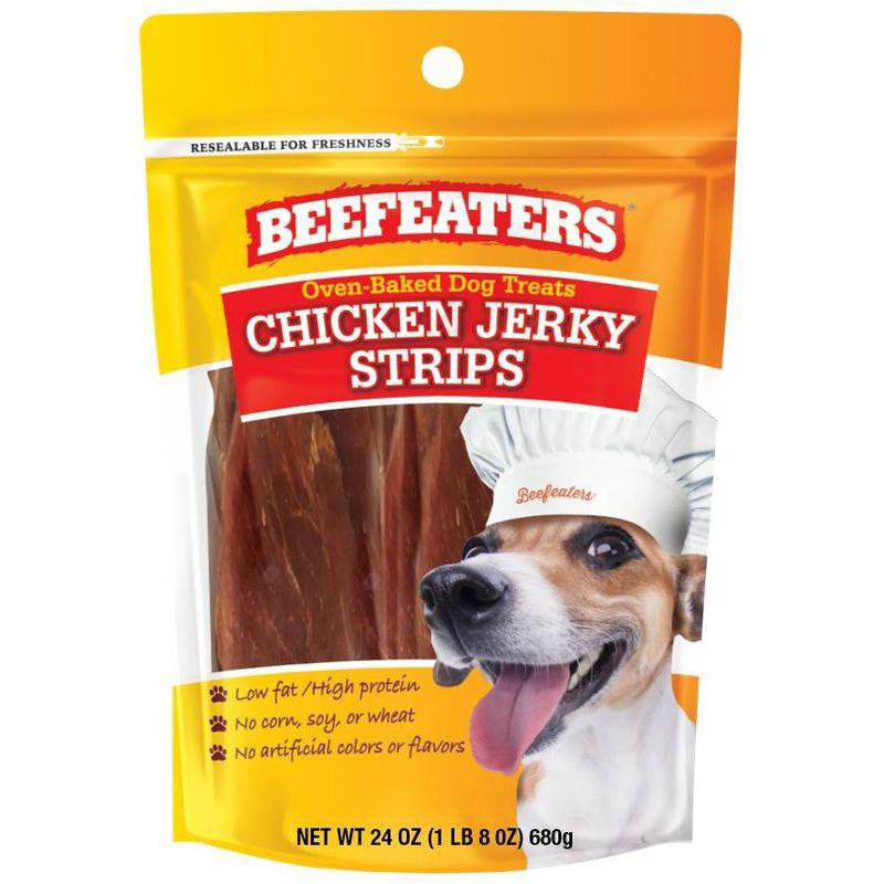 slide 1 of 3, Beefeaters Oven Baked Chicken Jerky Strips Dog Treats - 24oz, 24 oz