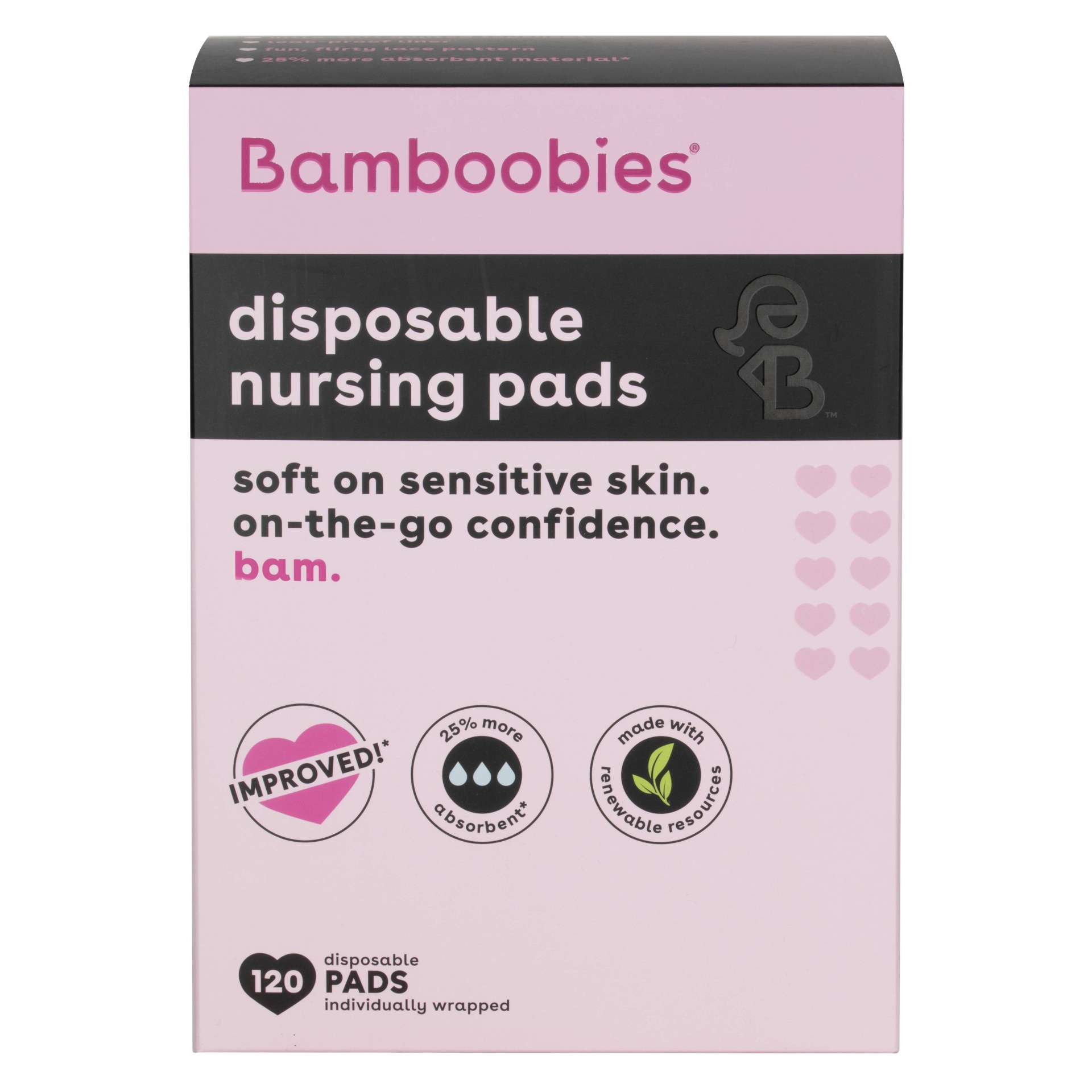 slide 1 of 5, boob-ease Disposable Breast Pads, 120 ct