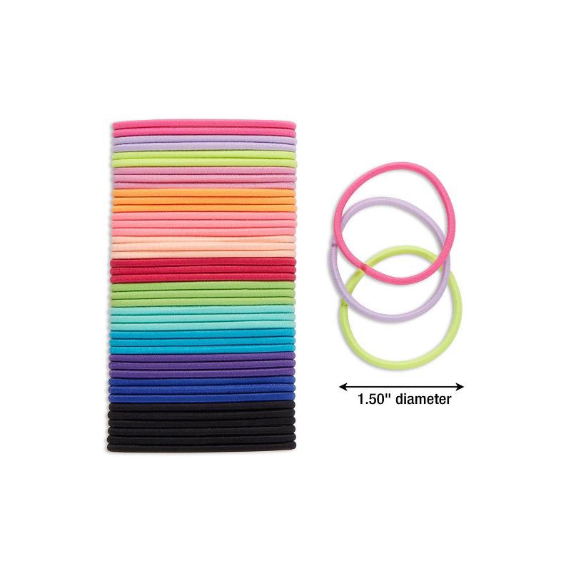 slide 4 of 4, scunci scünci Kids No Damage Mini Elastic Ties - Gemstone - 45pcs, 45 ct