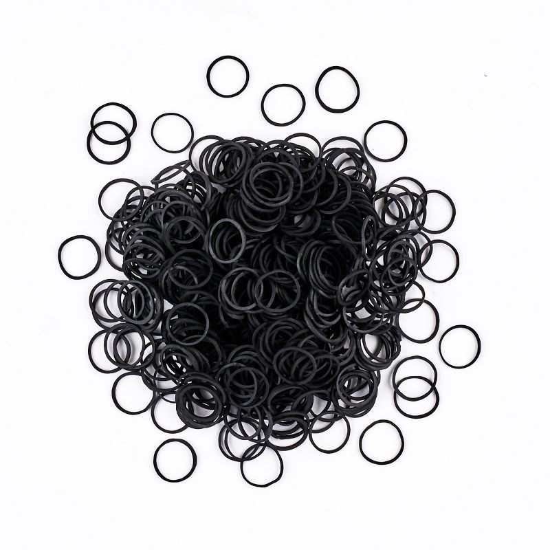 slide 2 of 4, scunci scünci Kids Polyband Rubber Hair Ties - Black - 400pcs, 400 ct