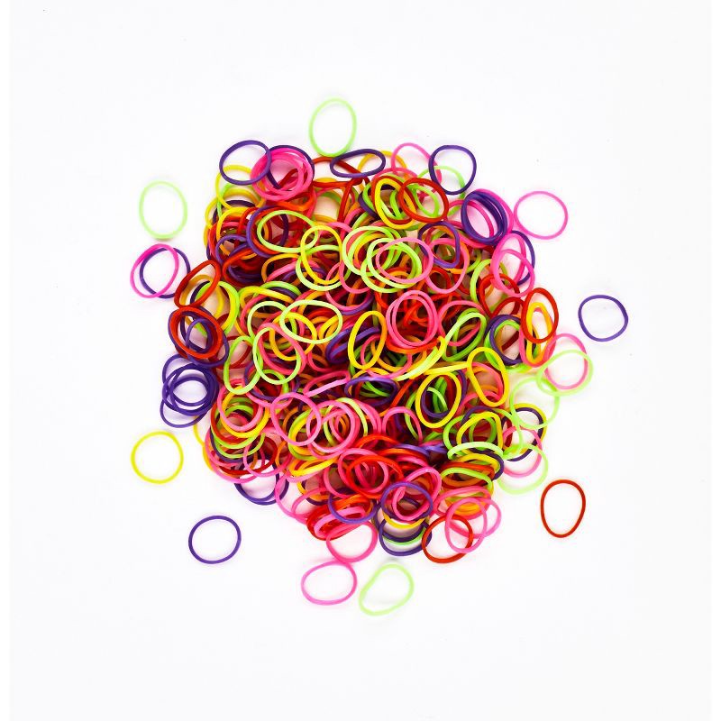 slide 2 of 4, scunci scünci Kids Polyband Rubber Hair Ties - Brights - 400pcs, 400 ct