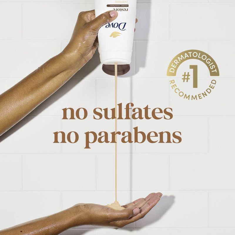 slide 9 of 11, Dove Beauty Dove Restore Body Wash Pump - Coconut & Cocoa Butter 24hr Lotion-Soft Skin - Vegan & PETA Approved - 30.6 fl oz, 30.6 fl oz
