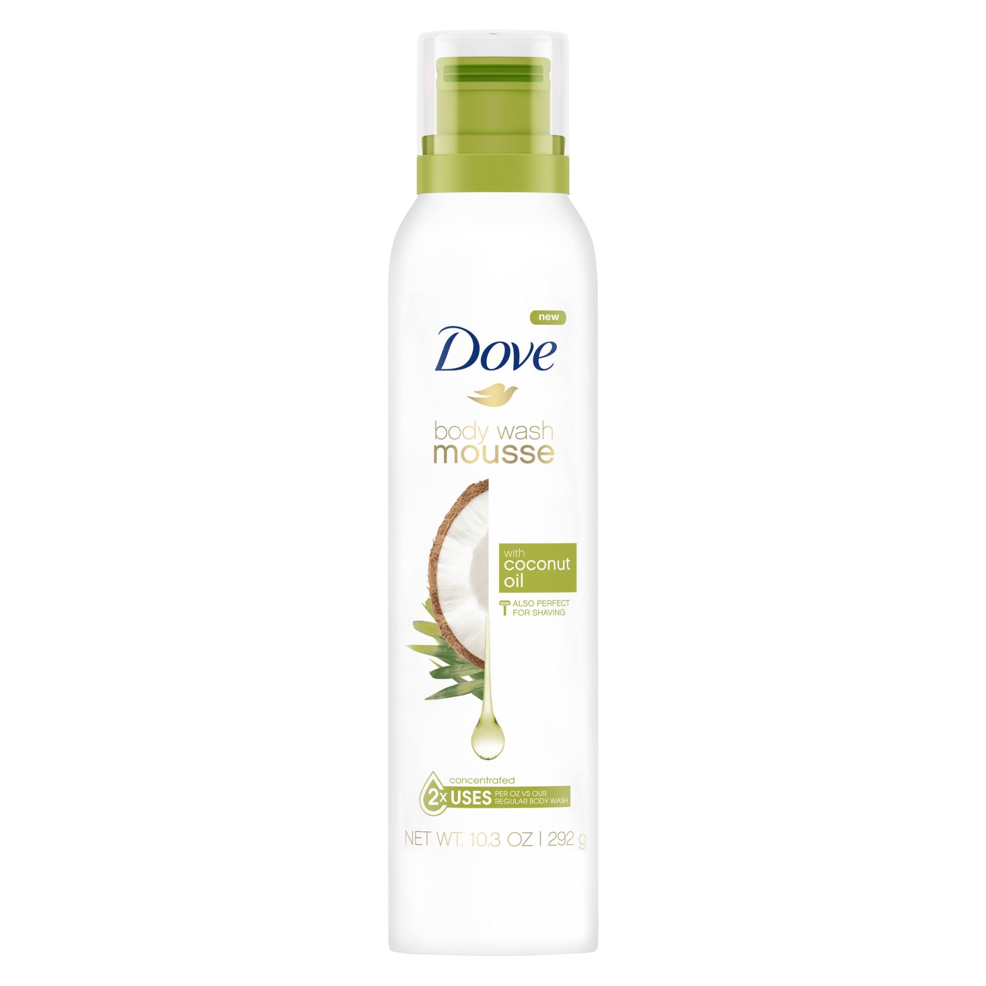 slide 1 of 2, Dove with Coconut Oil Body Wash Mousse, 10.3 oz