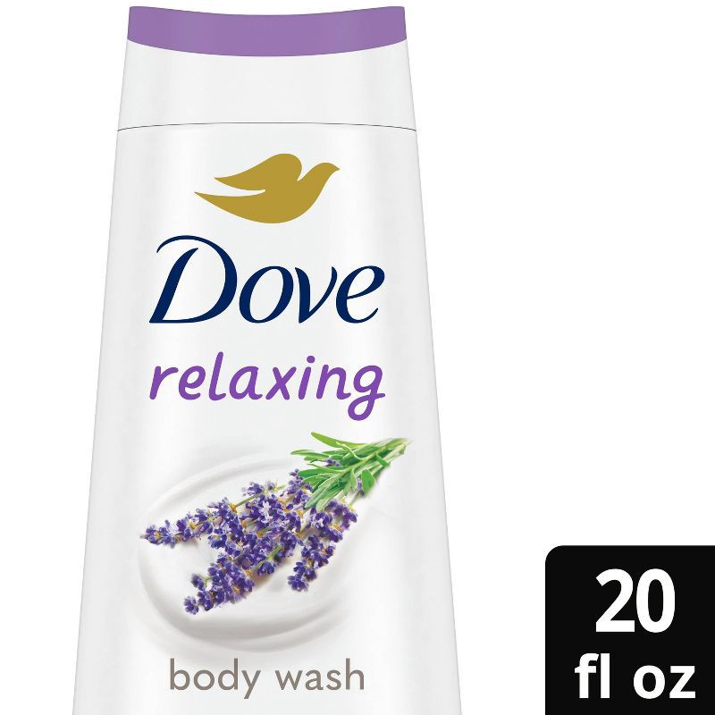 slide 1 of 8, Dove Beauty Dove Relaxing Body Wash - Lavender & Chamomile - 20 fl oz, 20 fl oz