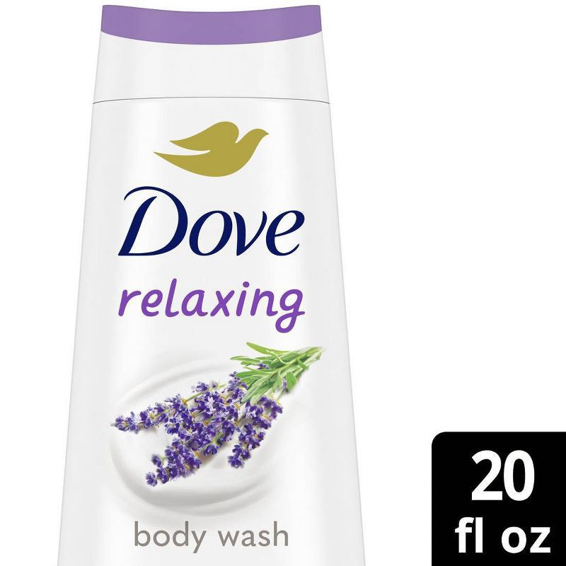 slide 1 of 8, Dove Beauty Dove Relaxing Body Wash - Lavender & Chamomile - 20 fl oz, 20 fl oz