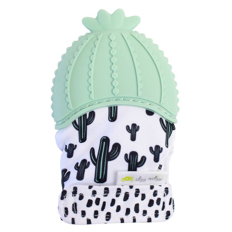 slide 1 of 3, Itzy Ritzy Teething Mitt - Cactus, 1 ct