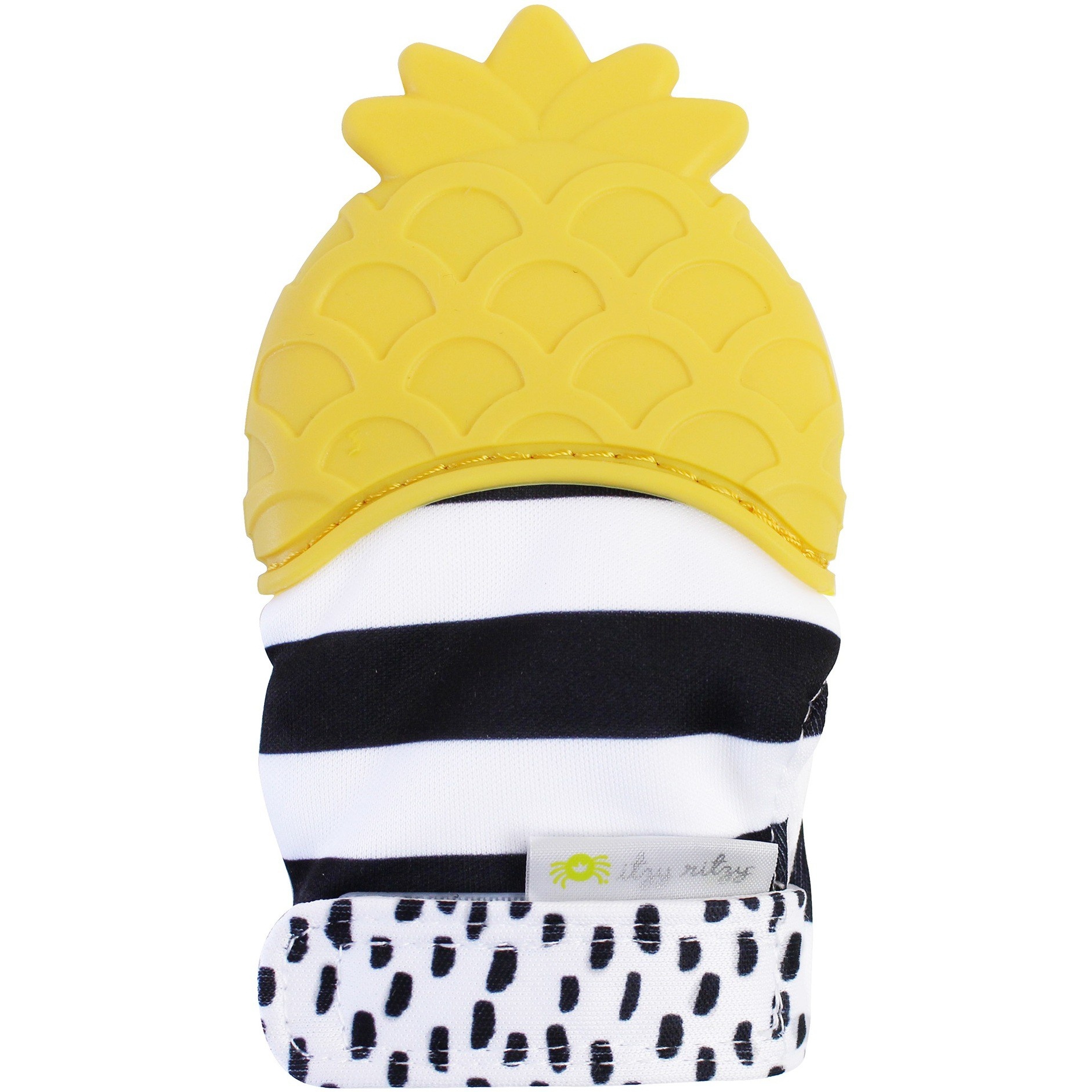 slide 1 of 2, Itzy Ritzy Teething Mitt Pineapple - Yellow, 1 ct