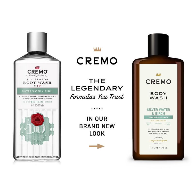 slide 8 of 8, Cremo Body Wash Silver Water & Birch - 16 fl oz, 16 fl oz