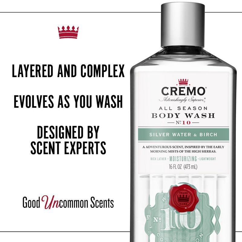 slide 3 of 8, Cremo Body Wash Silver Water & Birch - 16 fl oz, 16 fl oz