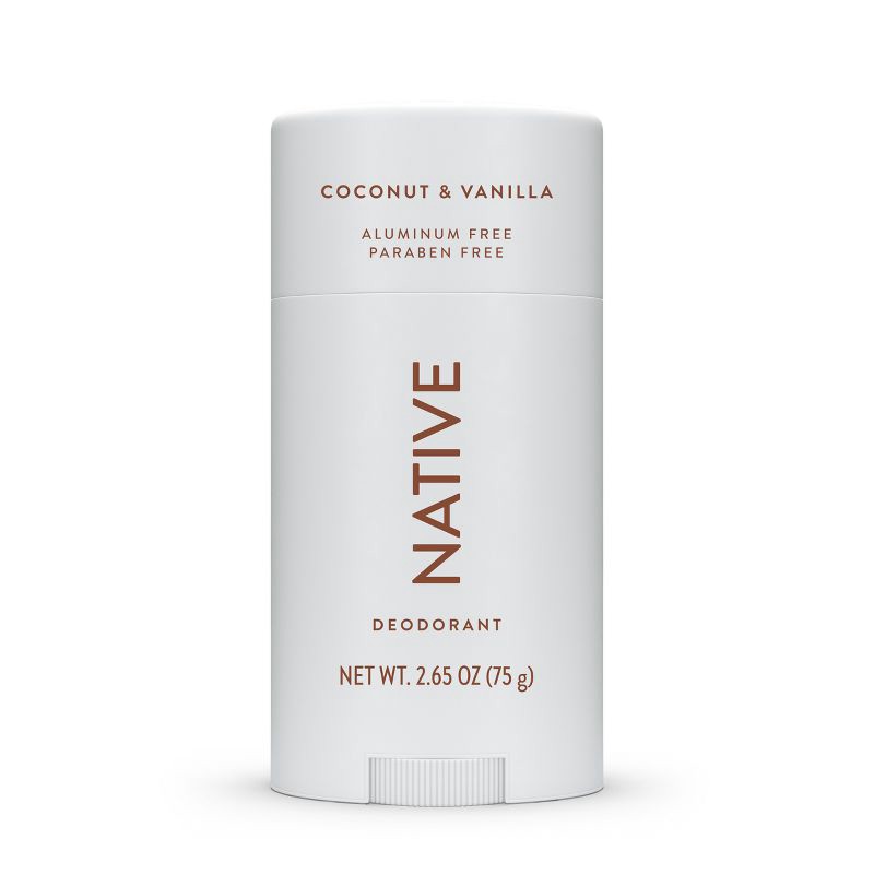 slide 8 of 9, Native Solid Deodorant for Women & Men - Coconut & Vanilla - Aluminum-Free 2.65oz, 2.65 oz