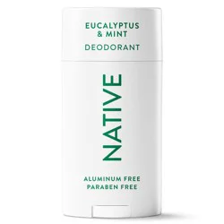 Native Solid Deodorant for Women & Men - Eucalyptus & Mint - Aluminum-Free 2.65oz: Paraben-Free, Vegan, Normal Skin