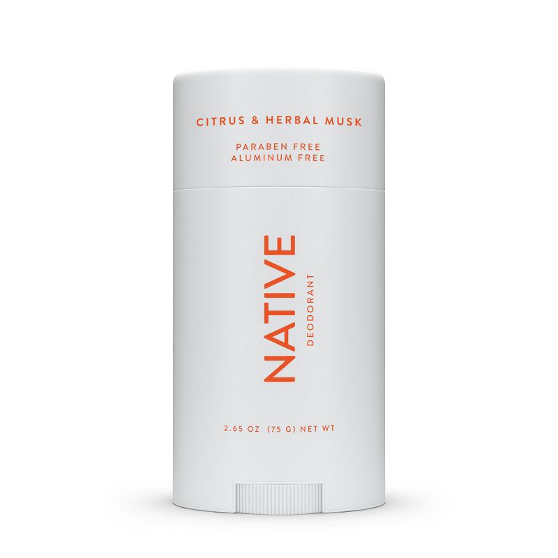 slide 2 of 9, Native Deodorant for Men & Women - Citrus & Herbal Musk - Aluminum Free - 2.65oz, 2.65 oz