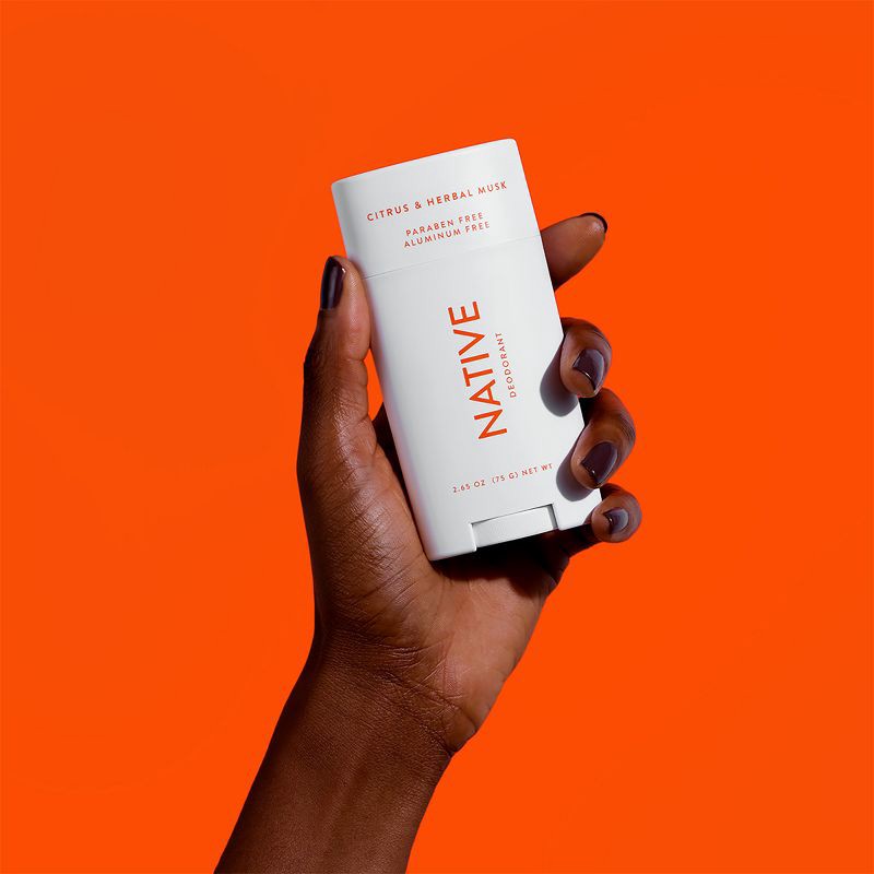 slide 9 of 9, Native Deodorant for Men & Women - Citrus & Herbal Musk - Aluminum Free - 2.65oz, 2.65 oz