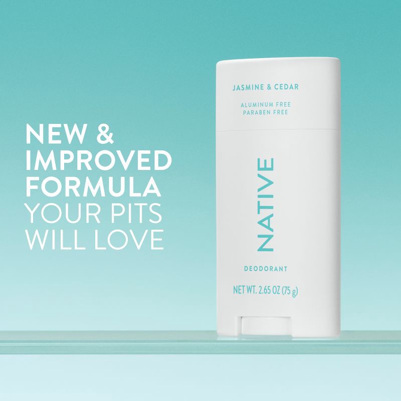 slide 2 of 10, Native Solid Deodorant for Women & Men - Jasmine & Cedar - Aluminum-Free 2.65oz, 2.65 oz