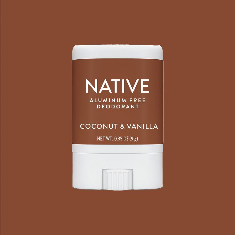 slide 8 of 10, Native Deodorant for Women & Men - Coconut & Vanilla - Aluminum Free - Trial Size - 0.35oz, 0.35 oz