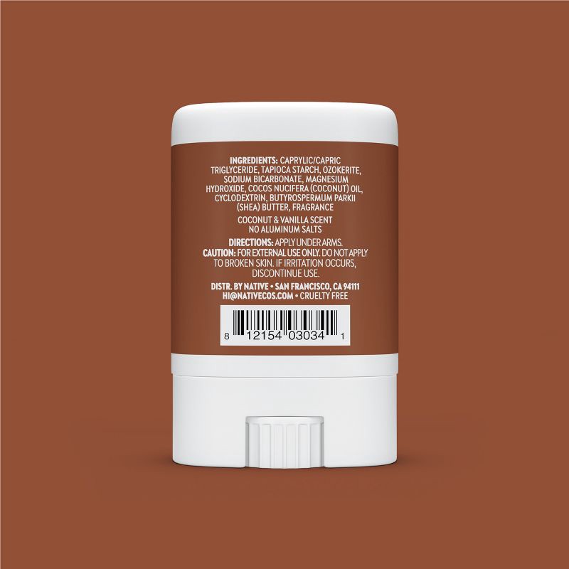 slide 9 of 10, Native Deodorant for Women & Men - Coconut & Vanilla - Aluminum Free - Trial Size - 0.35oz, 0.35 oz
