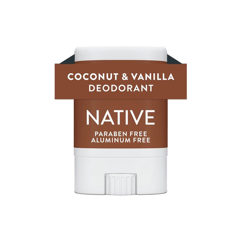 slide 10 of 10, Native Deodorant for Women & Men - Coconut & Vanilla - Aluminum Free - Trial Size - 0.35oz, 0.35 oz