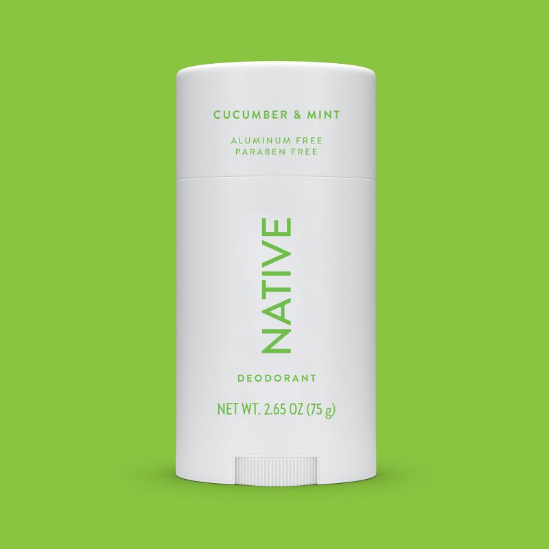slide 8 of 10, Native Solid Deodorant for Women & Men - Cucumber & Mint - Aluminum-Free 2.65oz, 2.65 oz