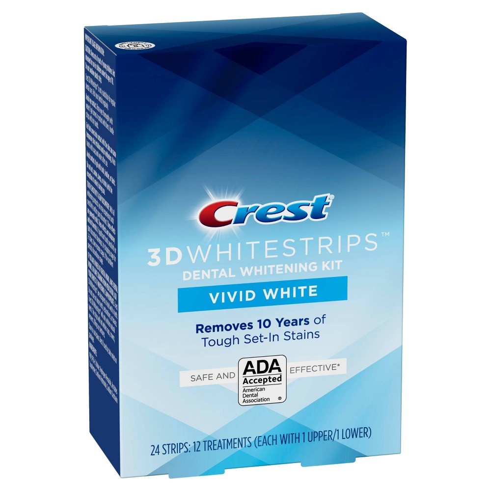 Crest 3D Whitestrips Vivid White Teeth Whitening Kit 12 ct | Shipt