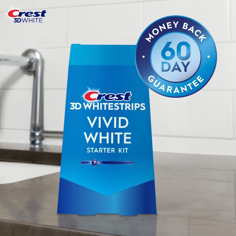 slide 5 of 10, Crest 3D Whitestrips Vivid White Teeth Whitening Kit - 12 Treatments, 1 ct