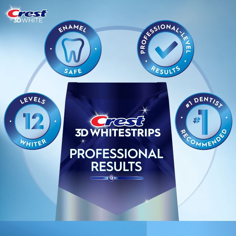 slide 4 of 10, Crest 3D Whitestrips Professional White Teeth Whitening Kit - 20 Treatments, 1 ct