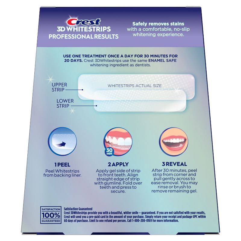 slide 10 of 10, Crest 3D Whitestrips Professional White Teeth Whitening Kit - 20 Treatments, 1 ct