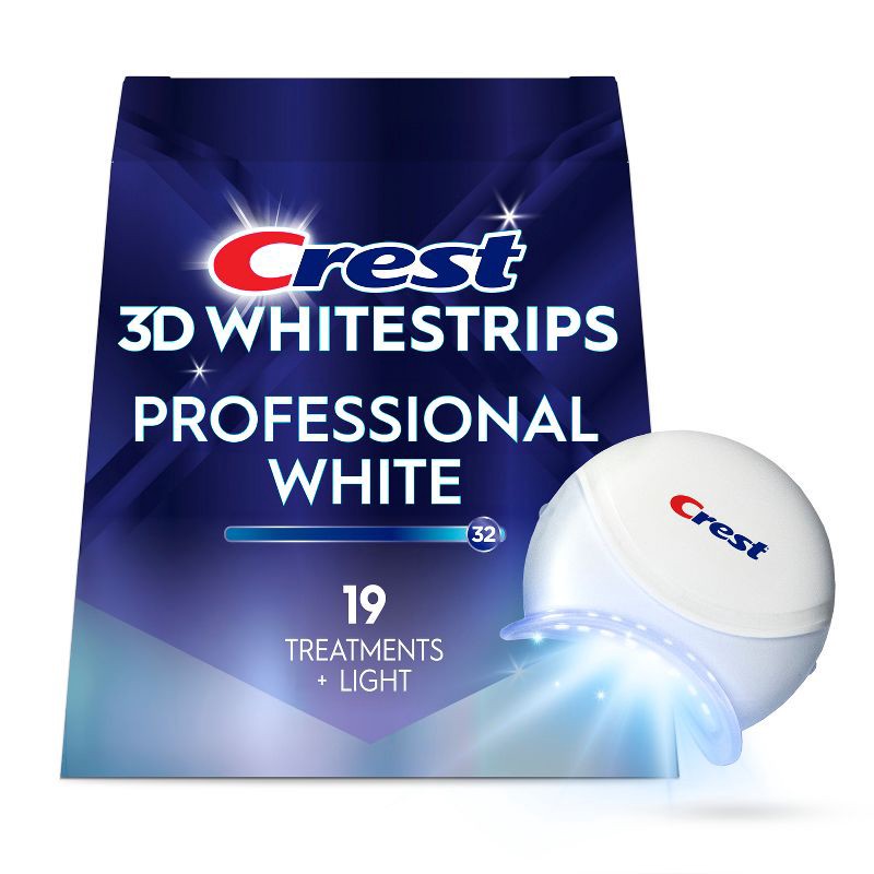 slide 1 of 10, Crest 3D Whitestrips Professional White with Light Teeth Whitening Kit - 19 Treatments, 1 ct