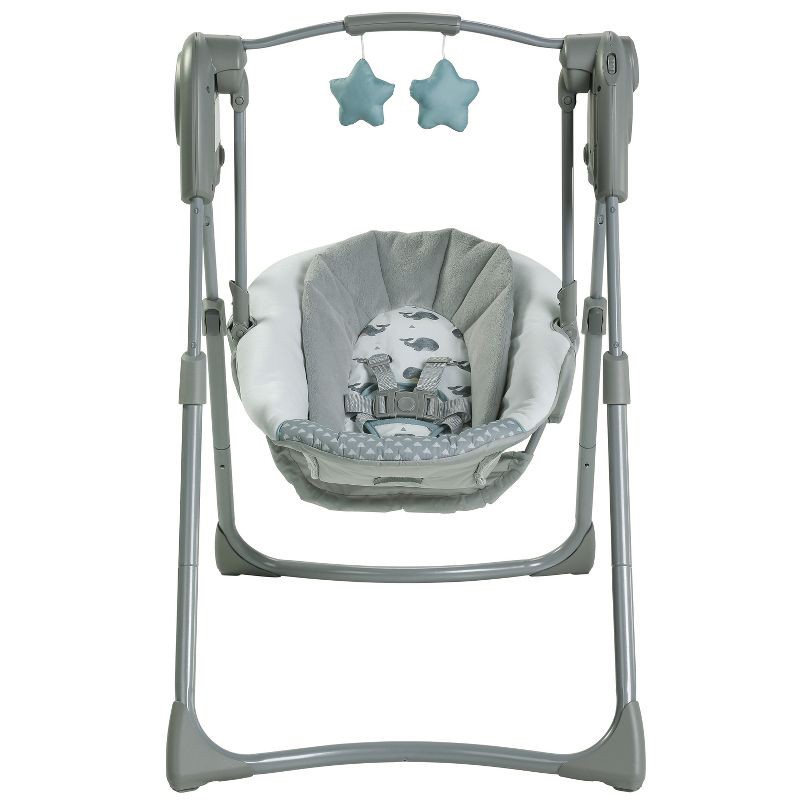slide 2 of 6, Graco Slim Spaces Compact Baby Swing - Humphry, 1 ct