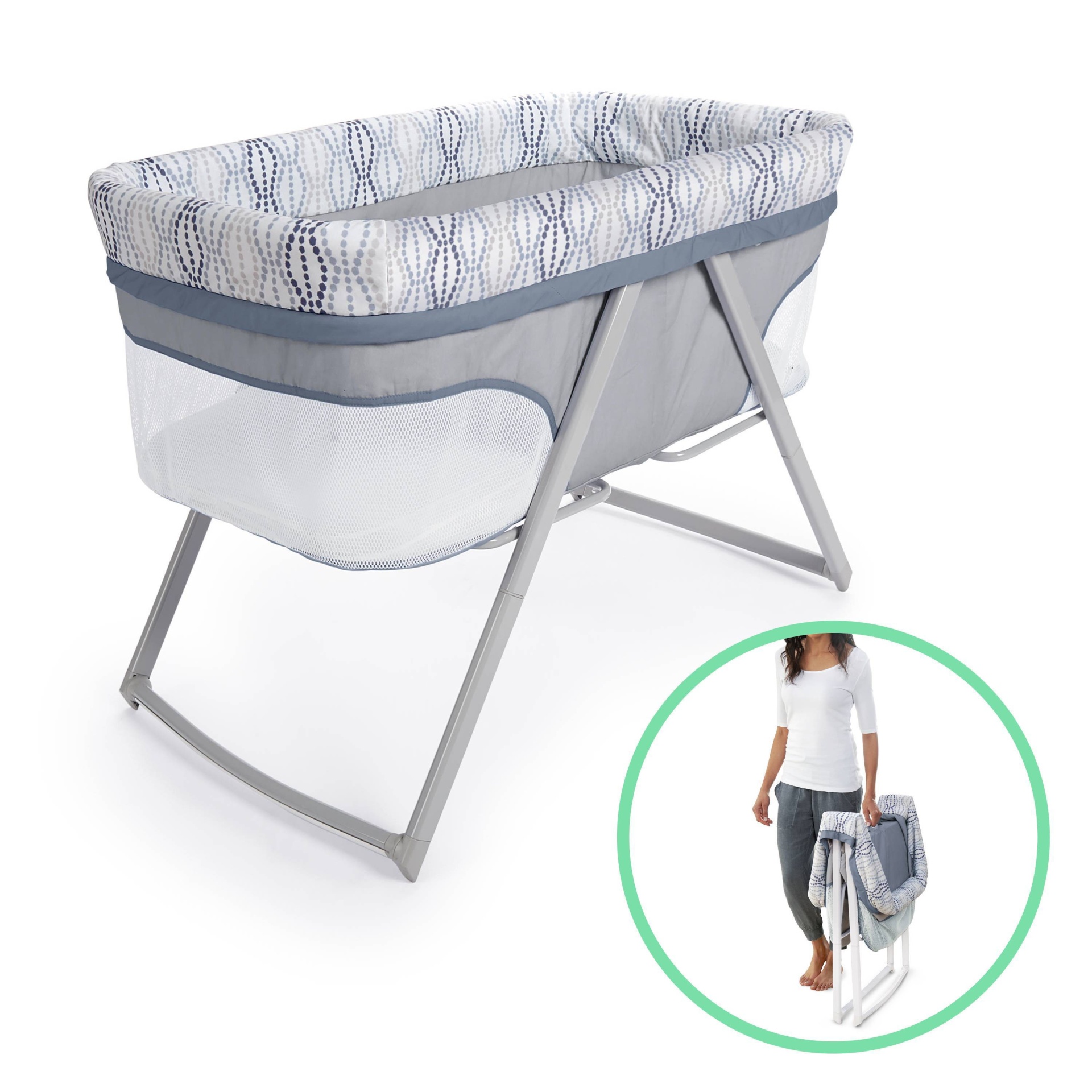 slide 1 of 10, Ingenuity Foldaway Rocking Bassinet - Fletcher, 1 ct