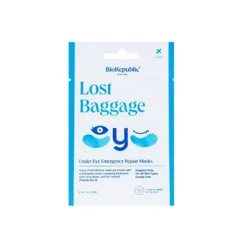 BioRepublic SkinCare Lost Baggage Eye Mask - 0.34oz: Moisturizing Patch, Hyaluronic Acid, Sensitive Skin, Unscented