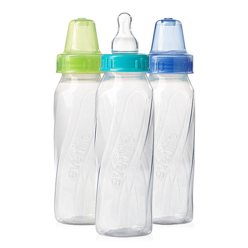 slide 1 of 6, Evenflo Feeding Classic Clear Plastic Baby Bottles - 8oz/3pk, 3 ct; 8 oz