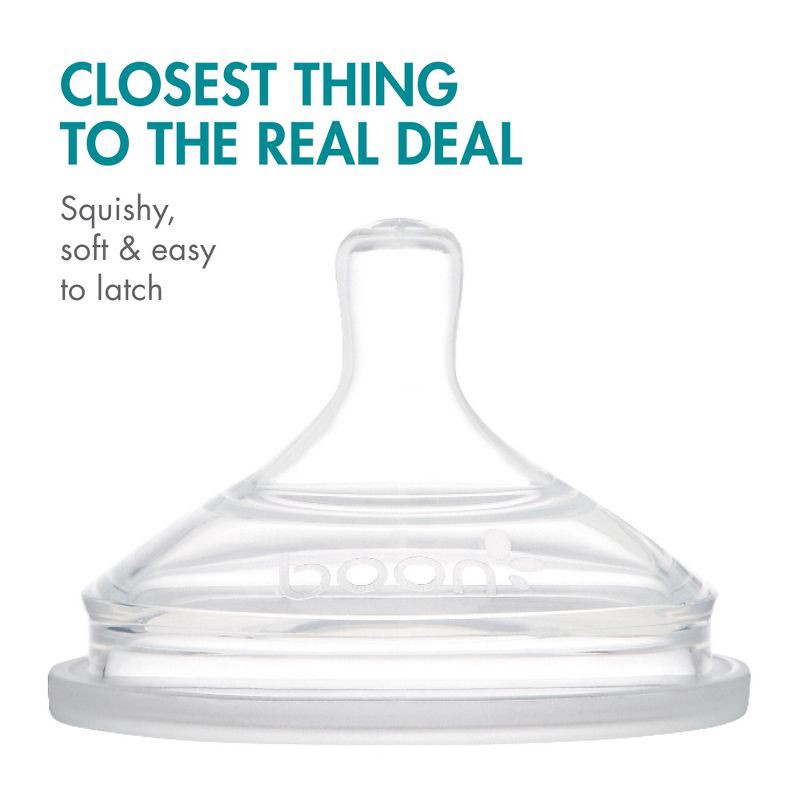 slide 4 of 10, Boon NURSH Silicone Bottle Nipples - Fast Flow - 3pk, 3 ct