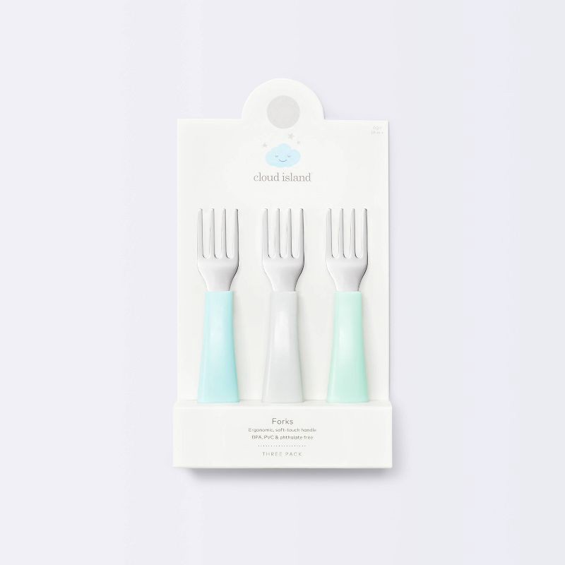 slide 3 of 3, Stainless Head Fork - Cloud Island™ 3pk, 3 ct