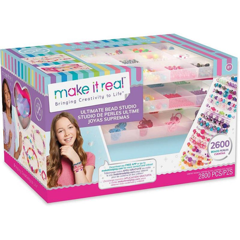 slide 1 of 8, Make It Real Bead Drawer Jewelry Kit, 1 ct