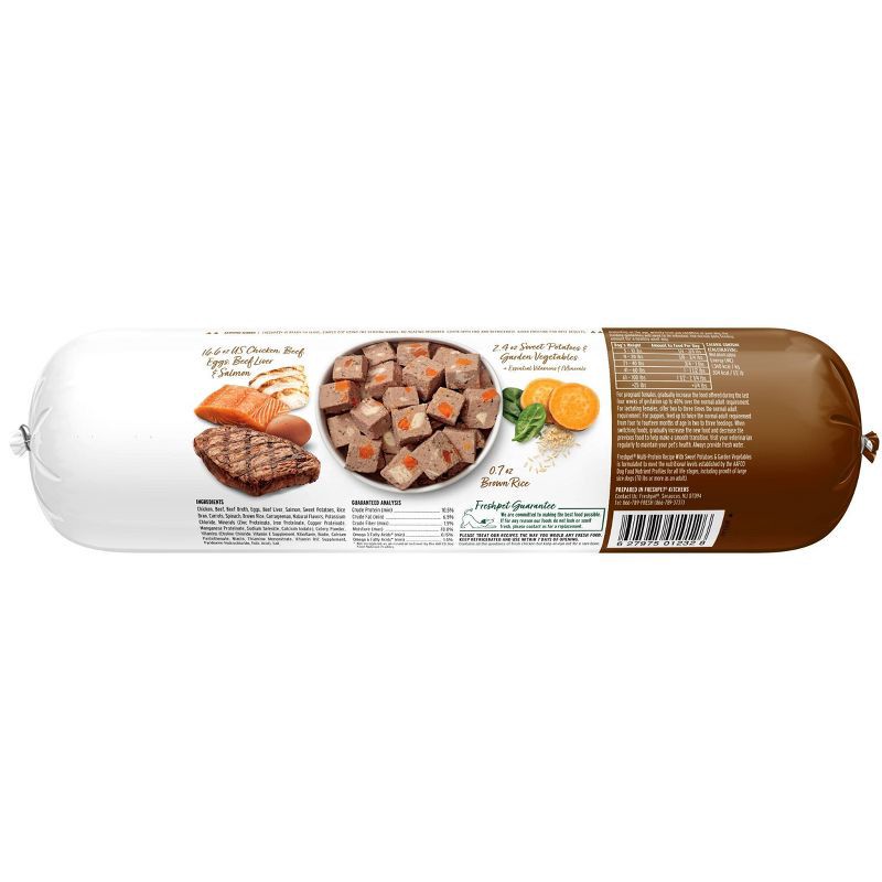 slide 5 of 5, Freshpet Select Multi-Protein Refrigerated Beef, Chicken and Seafood Flavor Wet Dog Food Roll - 1.5lb, 1.5 lb