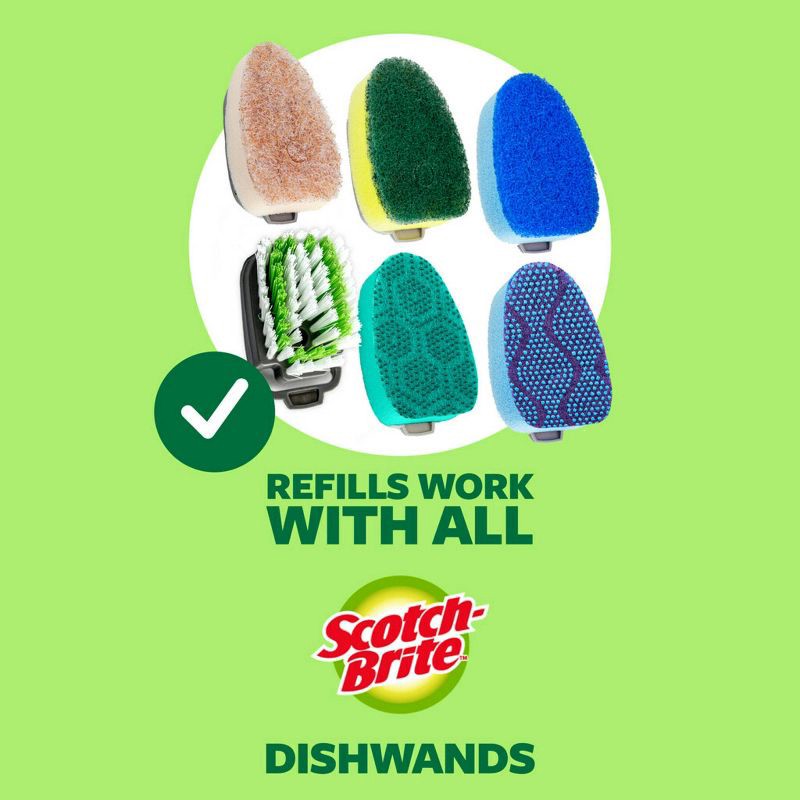 slide 13 of 15, Scotch-Brite Advanced Soap Control Non - Scratch Scrubber Dishwand, 1 ct