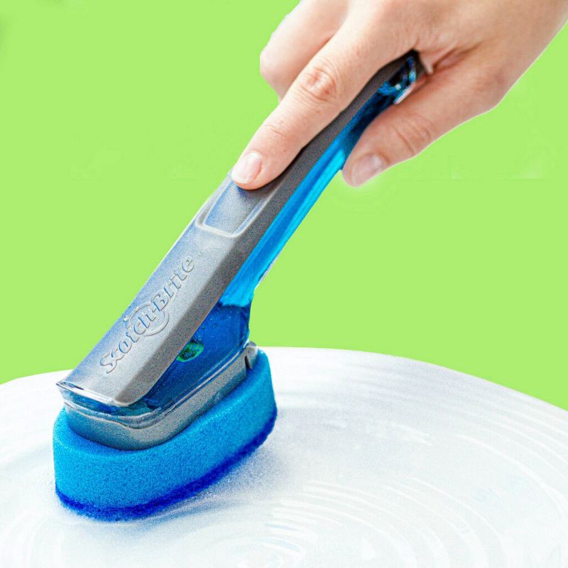 slide 8 of 15, Scotch-Brite Advanced Soap Control Non - Scratch Scrubber Dishwand, 1 ct