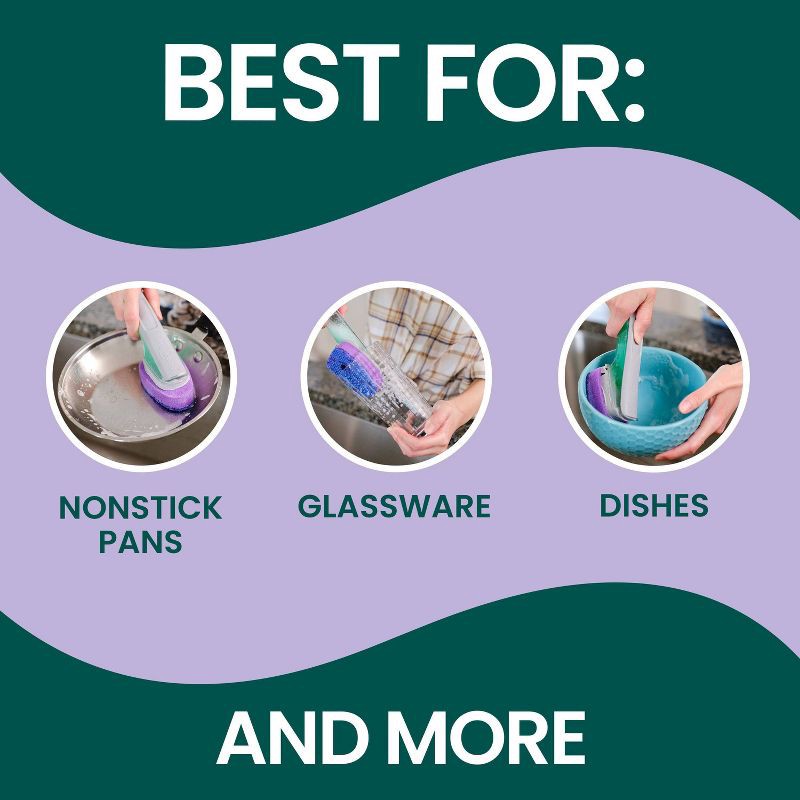 slide 5 of 11, Scotch-Brite Odor Resist Non-Scratch Dishwand, 1 ct