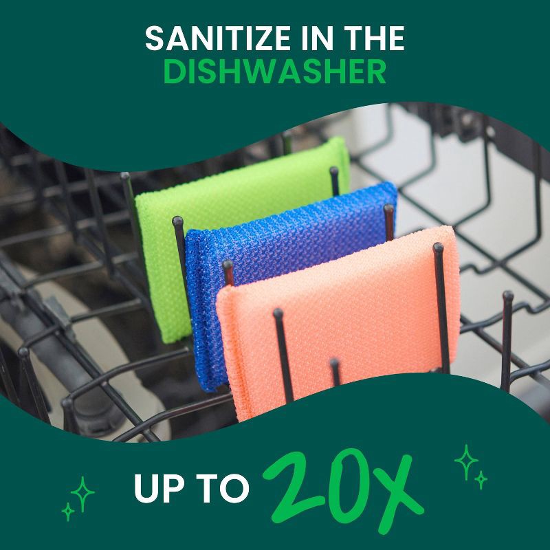 slide 8 of 11, Scotch-Brite Dobie Non-Scratch and Fast-Drying Multicolor Scrubbing Pads - 3ct, 3 ct