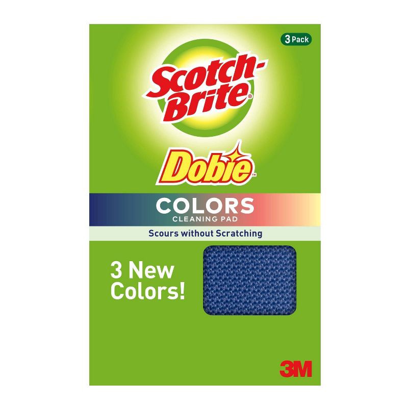 slide 1 of 12, Scotch-Brite Dobie Cleaning Pads - Colors - 3ct, 3 ct