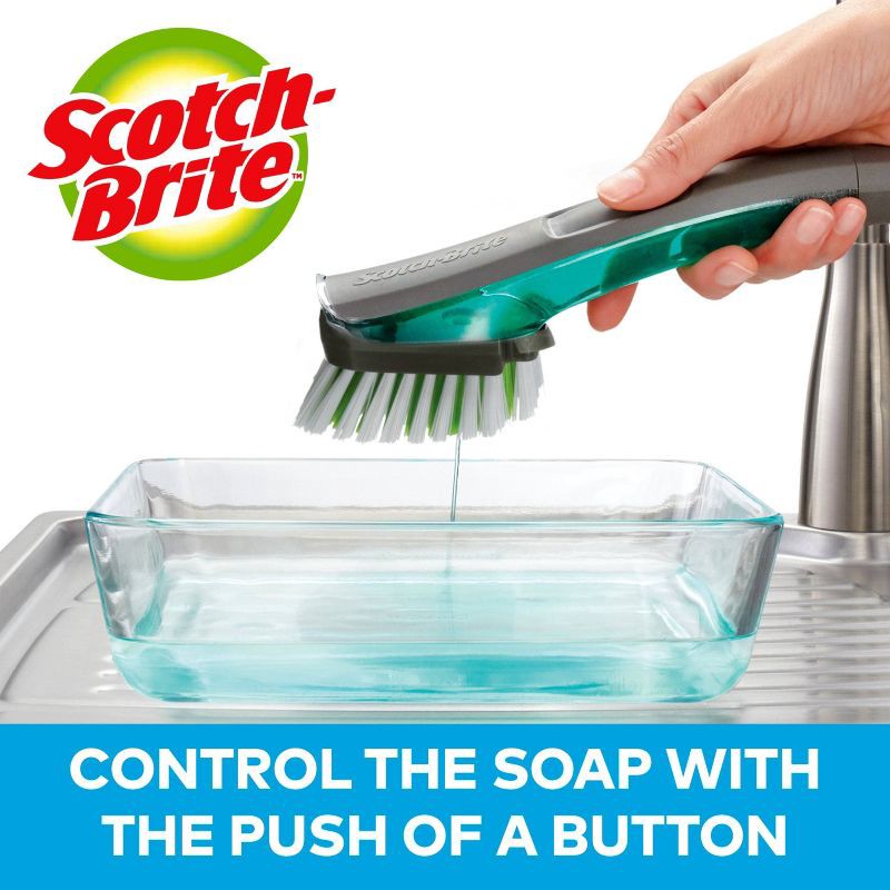 slide 5 of 13, Scotch-Brite Advanced Soap Control Brush Scrubber Dishwand, 1 ct