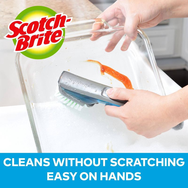 slide 5 of 13, Scotch-Brite Advanced Soap Control Brush Scrubber Dishwand, 1 ct