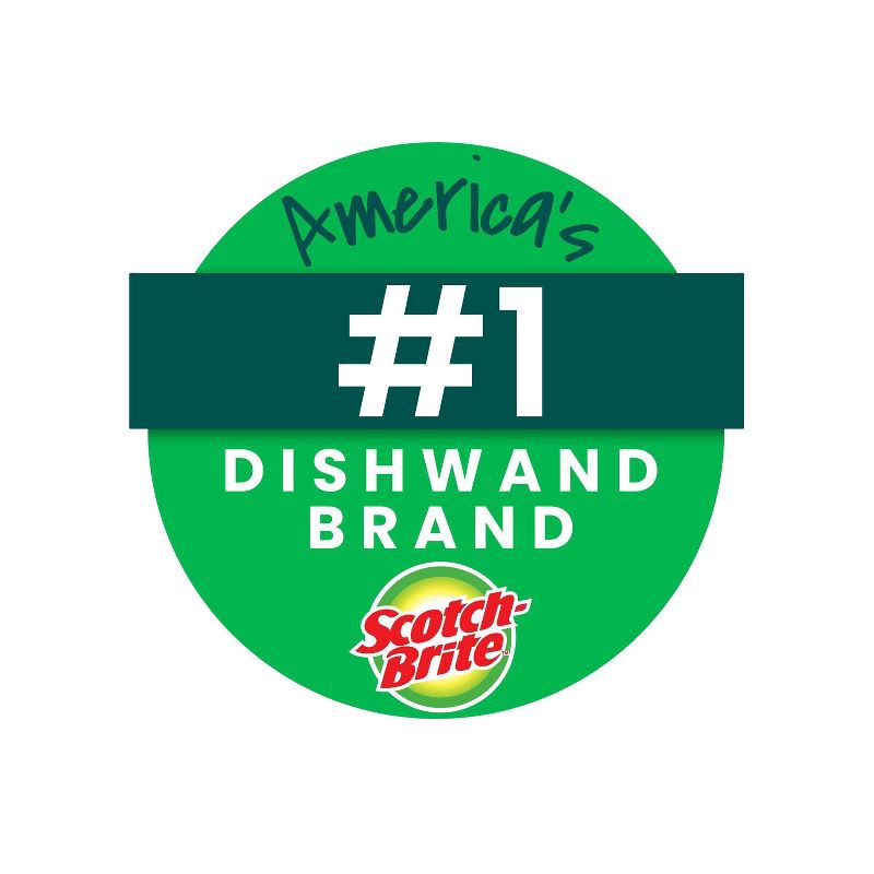slide 10 of 10, Scotch-Brite Odor Resist Non-Scratch Dishwand Brush with Built-in Scrubber, 1 ct