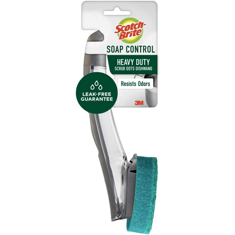 slide 1 of 7, Scotch-Brite Advanced Soap Control Heavy Duty Scrubber Dishwand, 1 ct